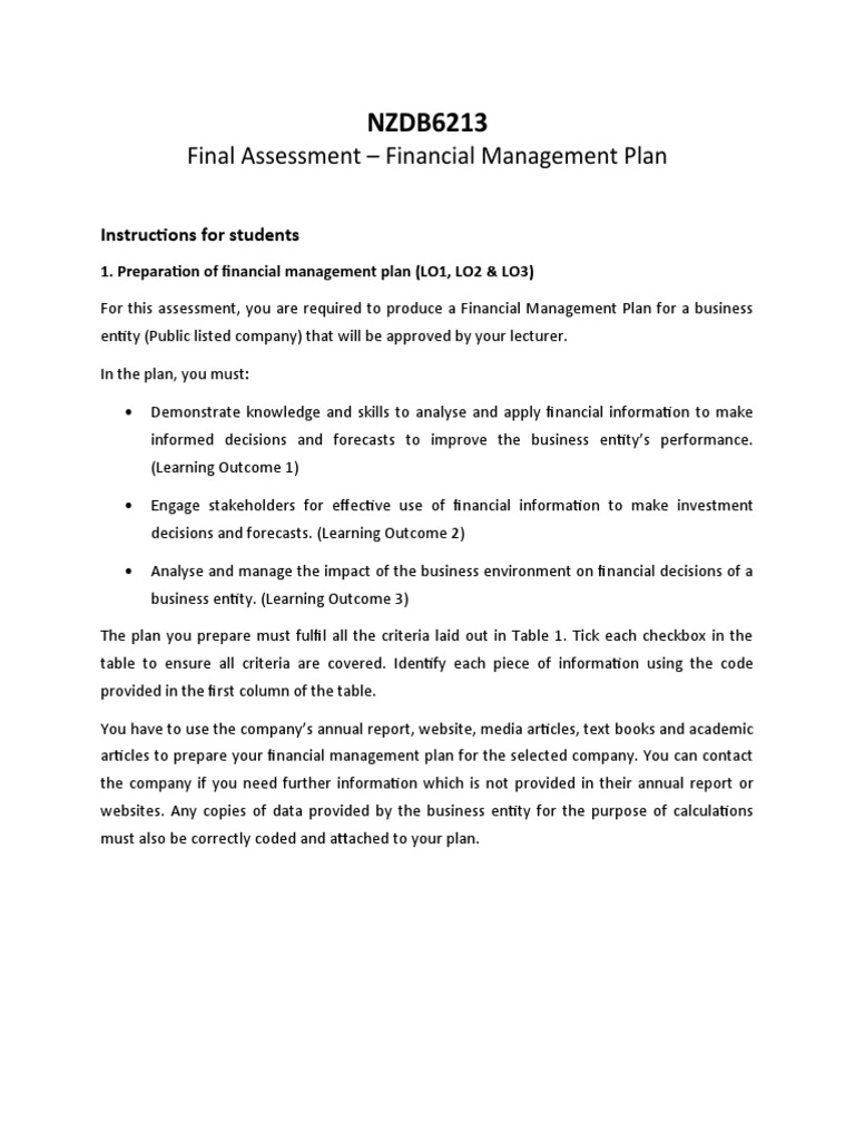 Management Plan | PDF