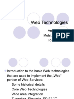 Web Technologies: Anurag Singh Mohit Srivastava Rishi Pandey
