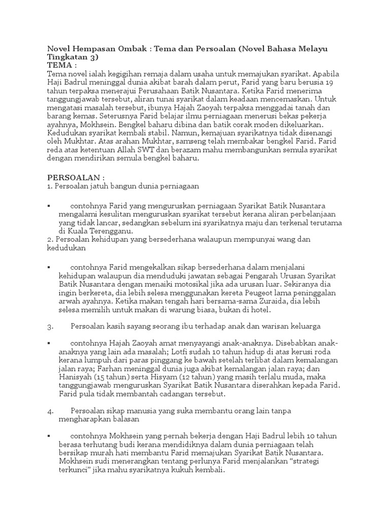 Novel Hempasan Ombak Pdf