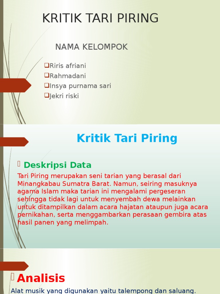 Power Point Kritik Tari Piring Riris
