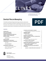 RCDSO Guidelines Dental Recordkeeping