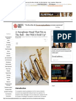A Saxophone Stand That Fits in The Bell - But Will It Hold Up - Best. Saxophone. Website. Ever