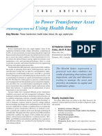 An Approach To Power Transformer Asset Management Using Health Index