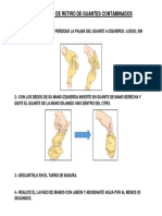 Instrucciones para retirar guantes contaminados de forma segura