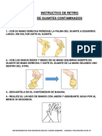 Instrucciones para retirar guantes contaminados de forma segura