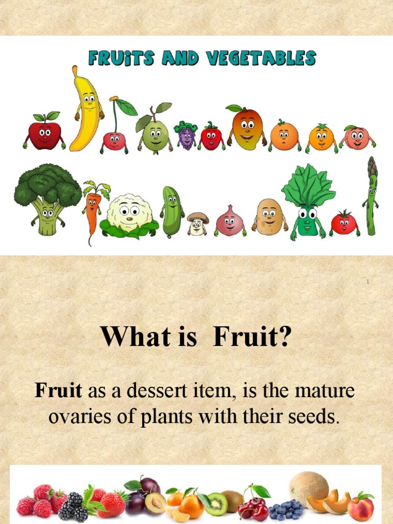 Introduction To Fruits and Vegetable PDF Vegetables Fruit