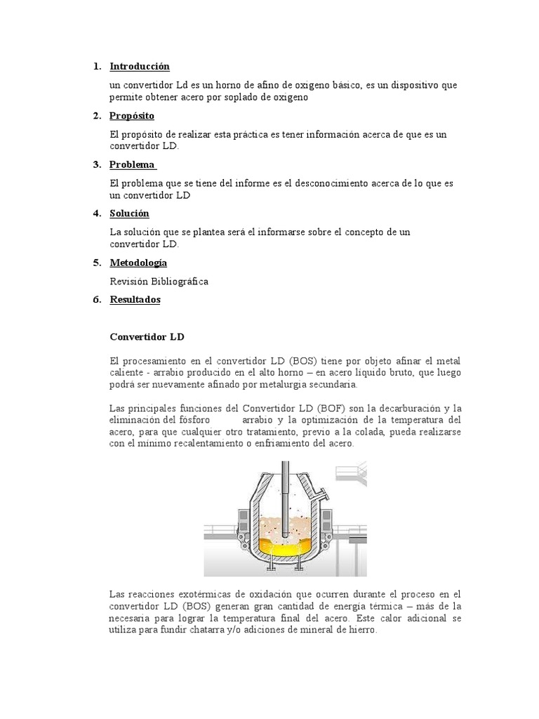 Convertidor LD | PDF | Arrabio | Acero