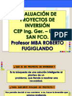 2019 - Utn - San Fco. Presentación Evaluacion Proyecto Inversion PDF