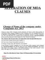 Alteration of Moa Clauses