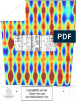 Lab Floor Vibration Heat Map - Moderate Walking Vibration