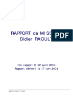 Rapport de mission Didier Raoult