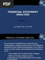 Lecture 1.1 Financial Statement Analysis