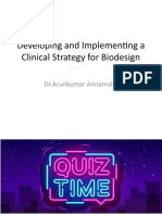 Developing a Clinical Strategy for Biodesign Innovation