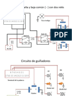 Circuitos de luces, limpiaparabrisas y levanta vidrios con diagramas