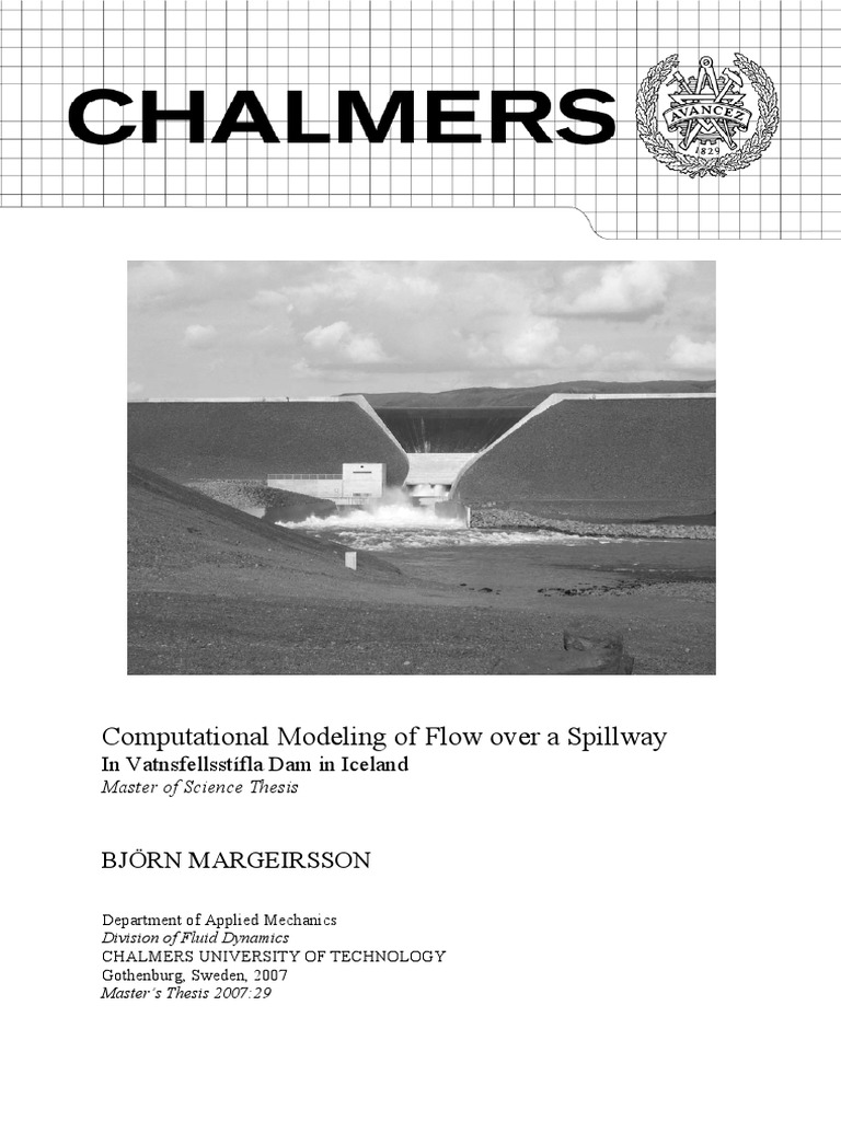 Computational Modeling of Flow Over A Spillway Final Version PDF | PDF ...