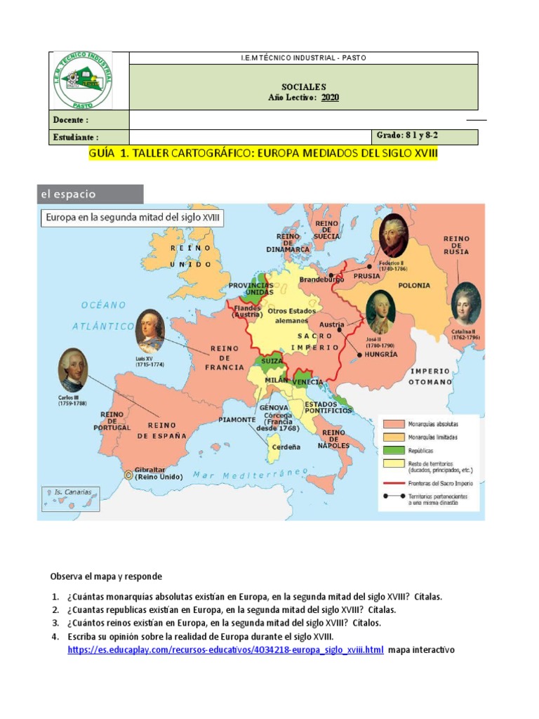 Taller sobre Europa en el siglo XVIII | PDF | revolución Francesa ...