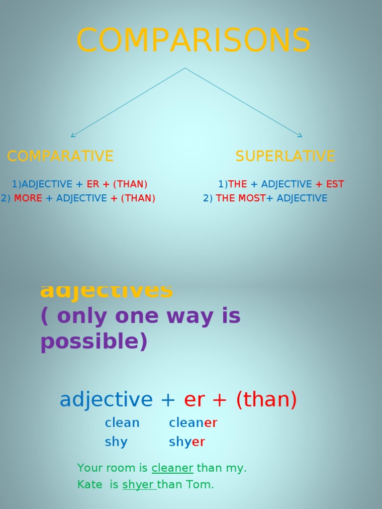 English Adjective Comparisons | PDF | Adjective | Phonology