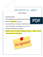 Mandatory Activity 12 - Week 6