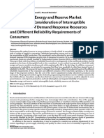 [1553779X - International Journal of Emerging Electric Power Systems] Simultaneous Energy and Reserve Market Clearing with Consideration of Interruptible Loads as One of Demand Response Resources and Differen.pdf