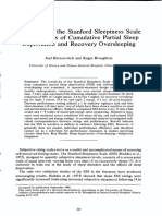 1981 - Sensitivity of The Stanford Sleepiness Scale