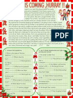 Christmas Is Coming Reading Comprehension Reading Comprehension Exercises - 84182
