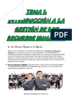 Tema 1 Introducción A La Gestión de Los RRHH PDF