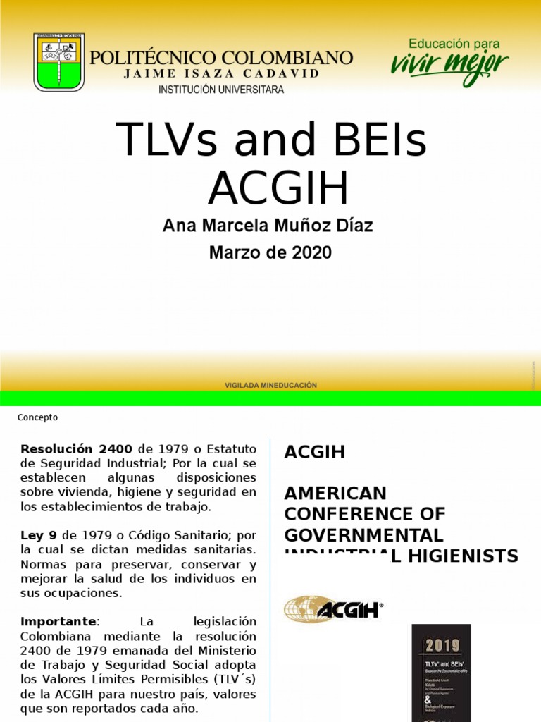 TLVs and BEIs PDF Carcinógeno Cáncer