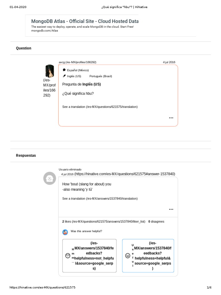 ¿Qué Significa Hbu HiNative PDF Business Computing And