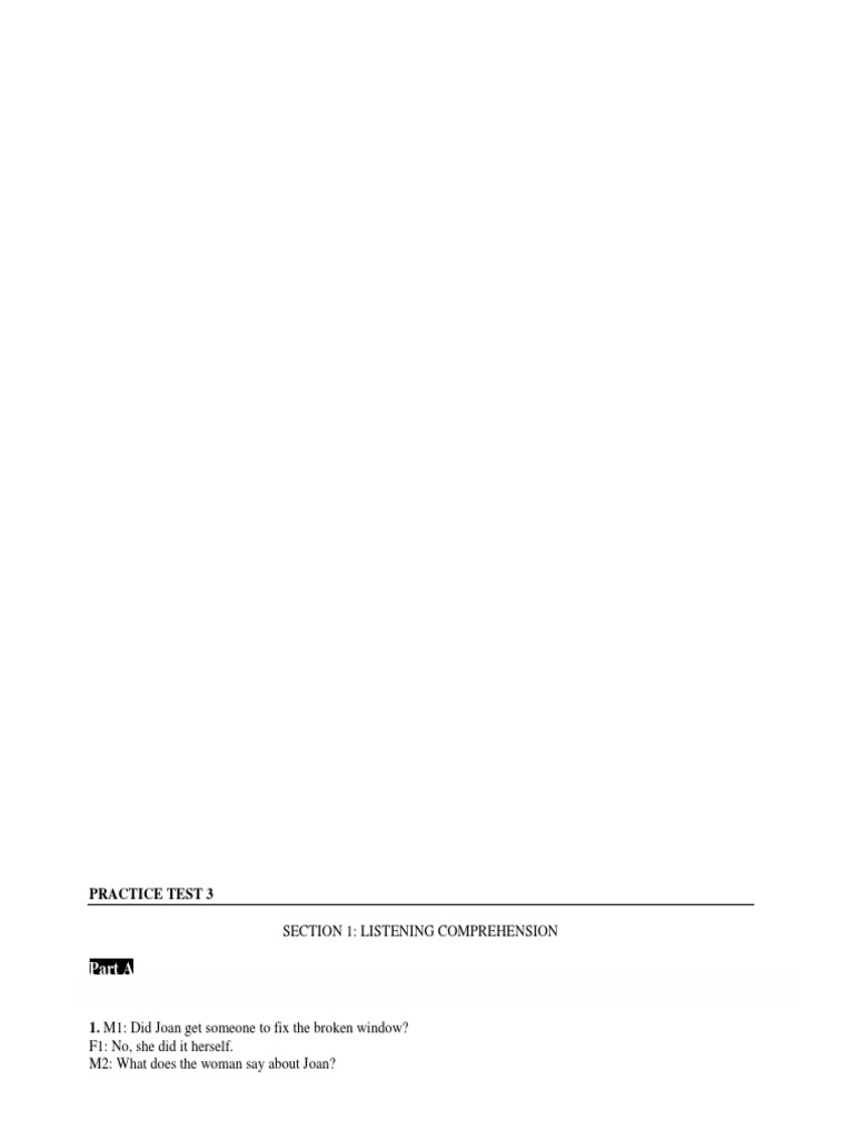 TOEFL Listening Practice Test 3 | PDF | Hail | Ice