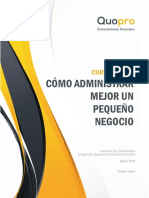 CURSO. COMO ADMINISTRAR MEJOR UN NEGOCIO PEQUEÑO. Manual de Trabajo PDF