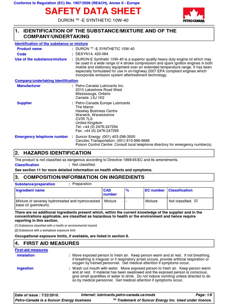 Forklift Oil MSDS PDF Personal Protective Equipment, 42 OFF