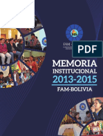 Memoria Institucional de La FAM-Bolivia 2013-2015