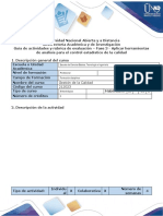Guia de Actividades y Rubrica de Evaluación - Fase 3 - Aplicar Herramientas de Análisis para El Control Estadístico de La Calidad