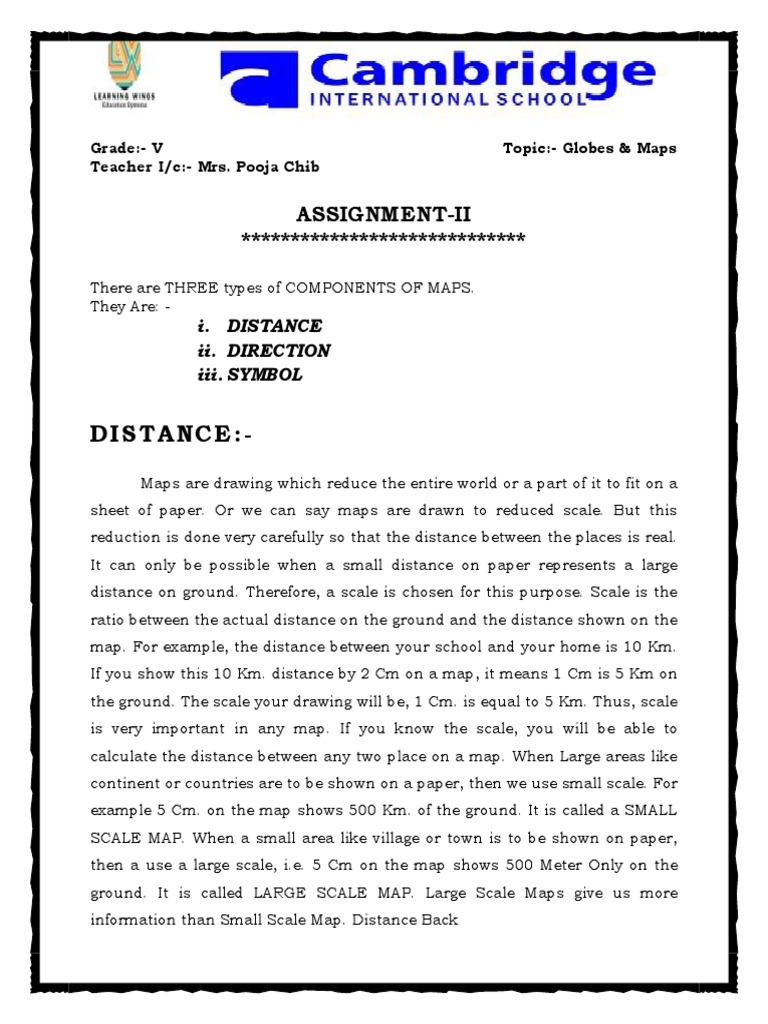Globes and Maps Assignment II | PDF | Map | Compass