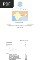 Download Project Report on Business Opportunities in Jharkhand by SANDEEP SINGH SN45450313 doc pdf