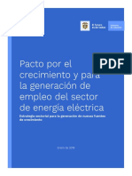 Pacto por el crecimiento y la generación de empleo del sector de energía eléctrica.