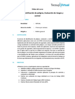 Matriz IPERC Identificación de Peligros, Evaluación de Riesgos y Control - Silabo
