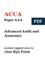 ACCA AAA Paper - Advanced Audit and Assurance Lecture Notes