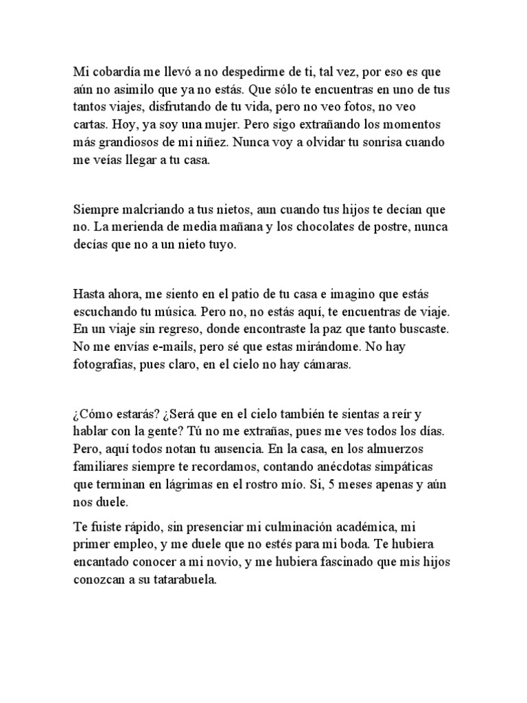 Carta A Mi Abuela | PDF