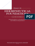 Issues in Hermeneutical Foundations