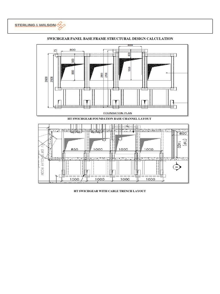 Swichgear Panel Base Frame Design Analysis | PDF | Bending | Mechanical ...