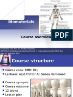 Bmme - Biomaterials Lecture 1