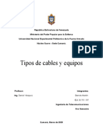 Tipos de Cables y Equipos