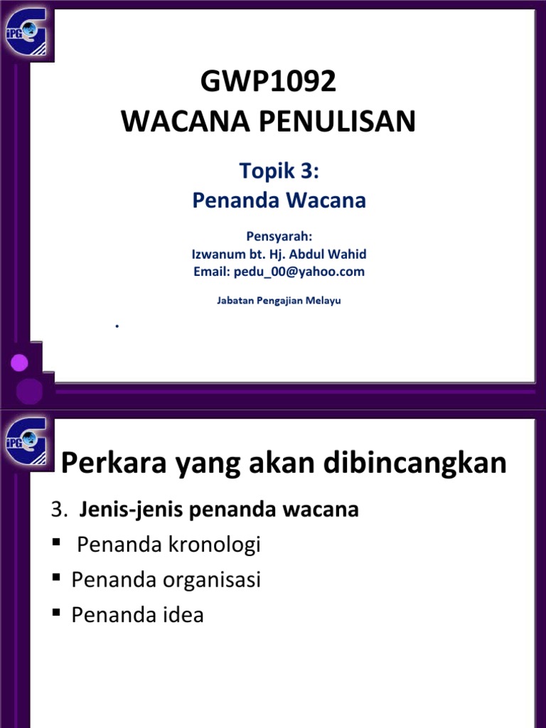 GWP1092 3. Penanda Wacana | PDF
