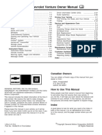 User Guide Chevrolet Venture 2004 PDF