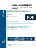 Interaction Between Trailing Edge Wake and Vortex Rings in A Francis Turbine at Runaway Condition: Compressible Large Eddy Simulation PDF