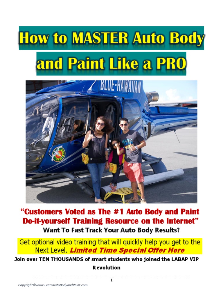 Revised New FREE 85 Page Auto Body and Paint Manual by Tony Bandalos