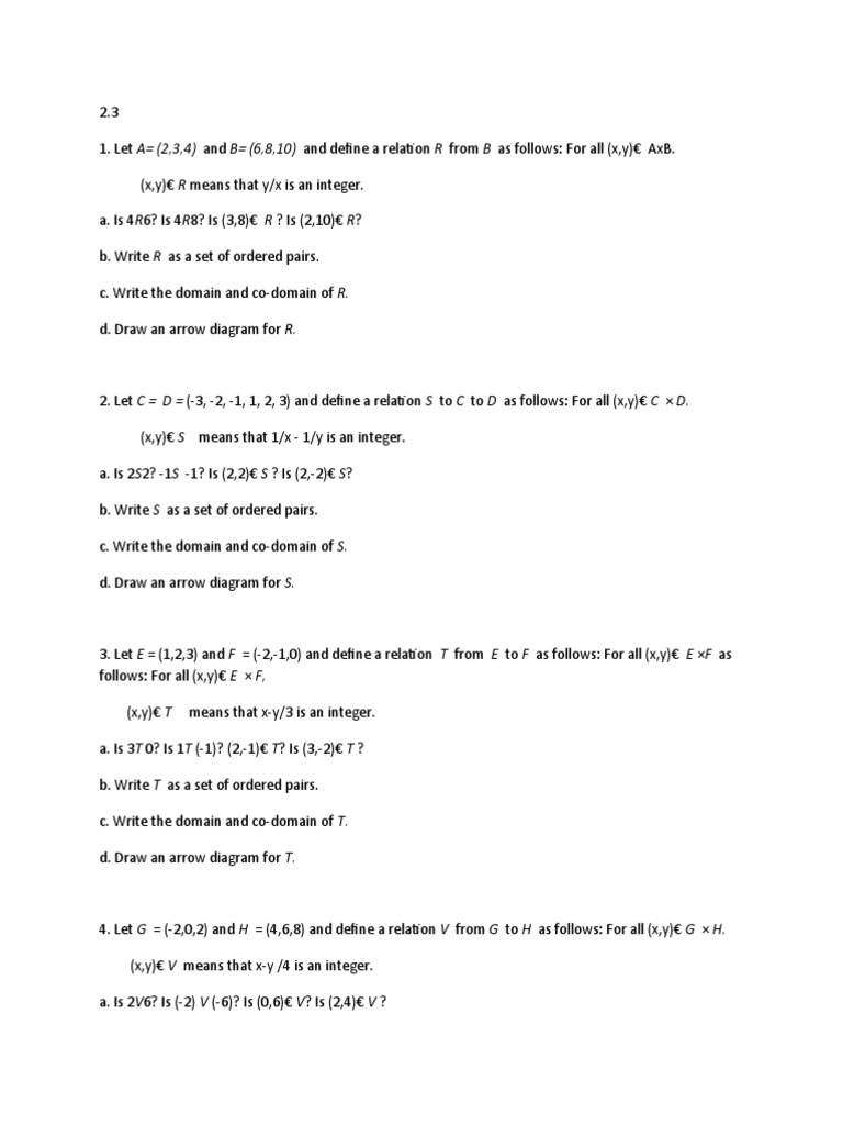 2 3 Questions Doc Function Mathematics Abstract Algebra