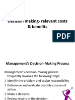 Decision Making - Relevant Costs & Benefits
