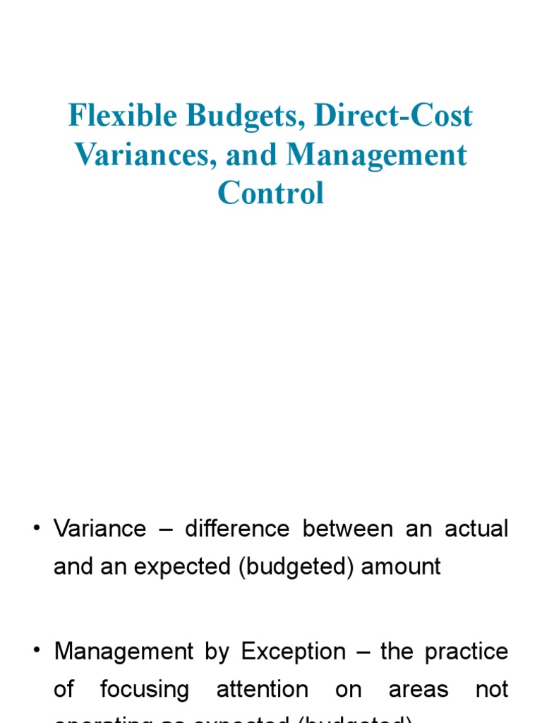 Flexible Budgets and Variance Analysis | PDF | Income | Management ...